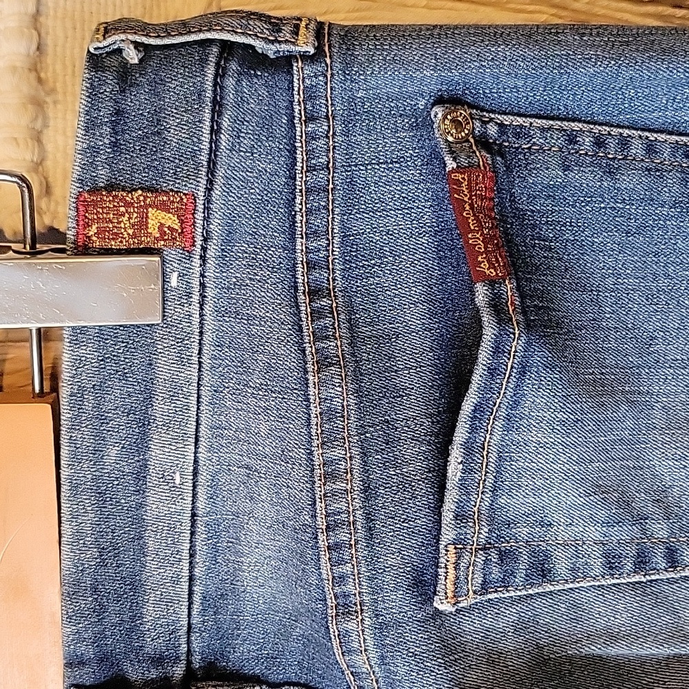 7 For All Mankind Distressed THE SKINNY Jeans - Picture 4 of 9